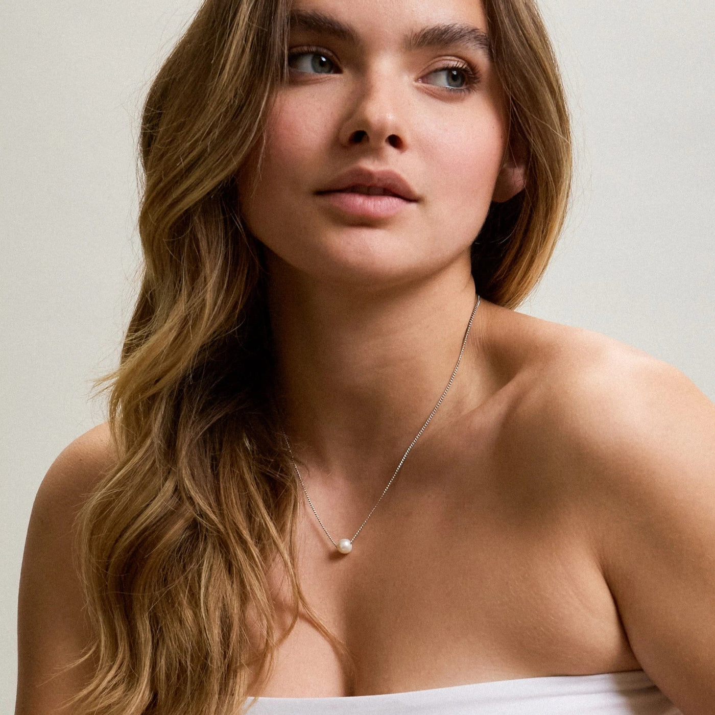 Kette mit Solitär Perle