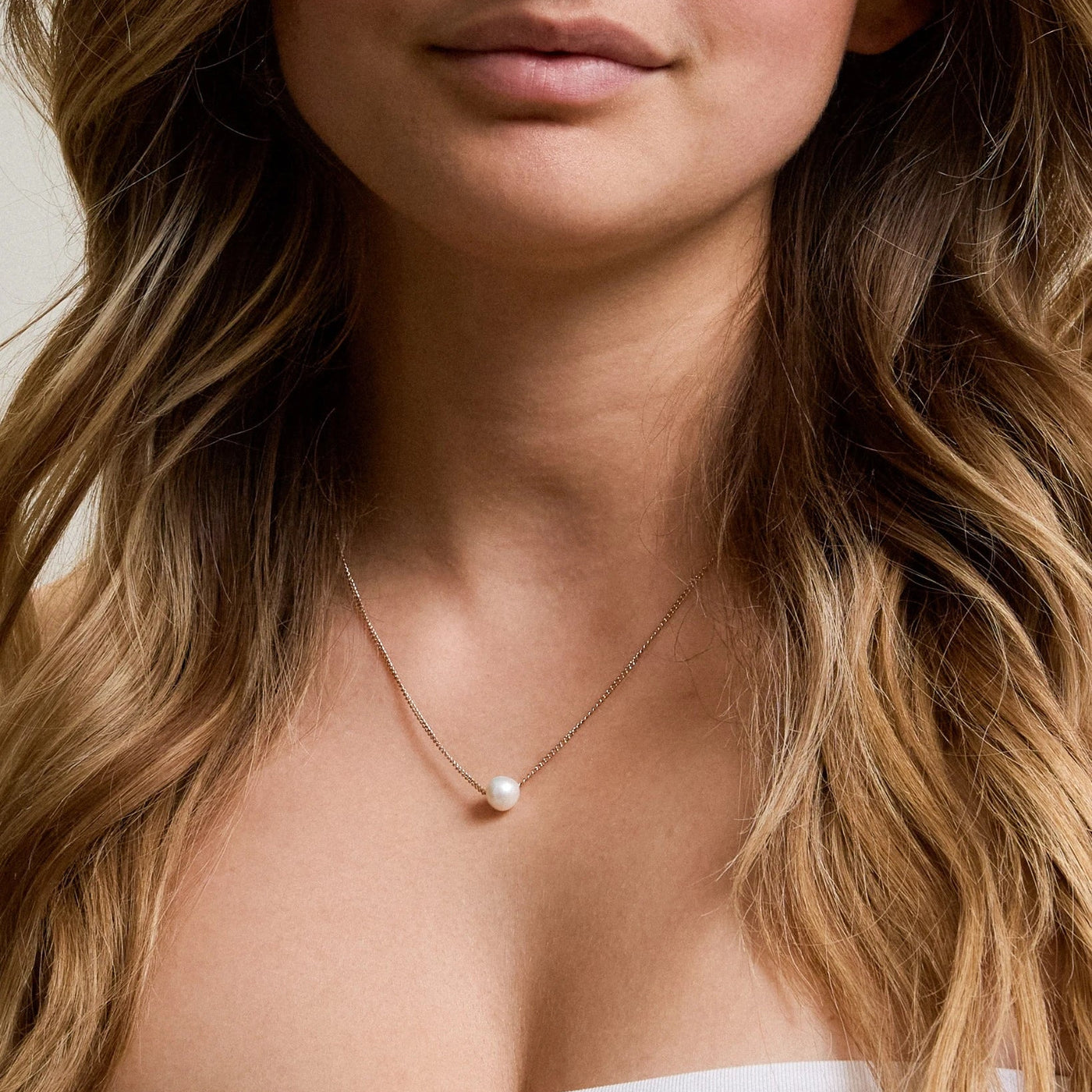 Kette mit Solitär Perle