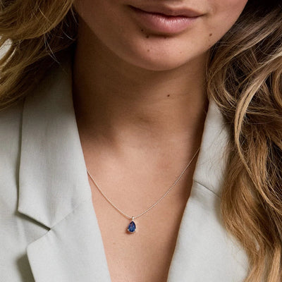 Kette Kristall, dunkelblau