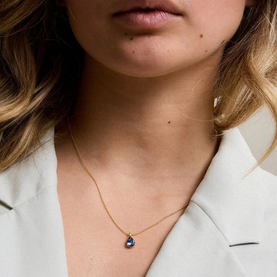 Kette Kristall, dunkelblau