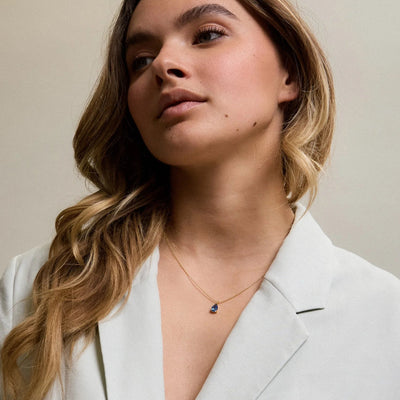 Kette Kristall, dunkelblau