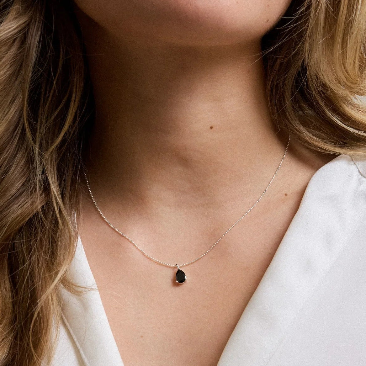 Kette Kristall, schwarz