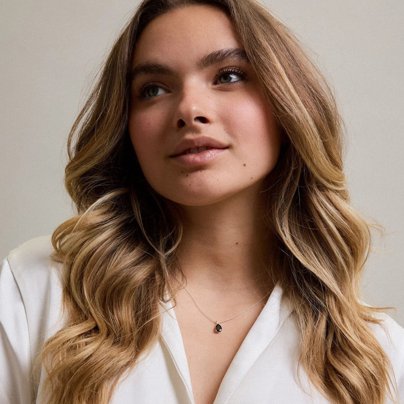 Kette Kristall, schwarz