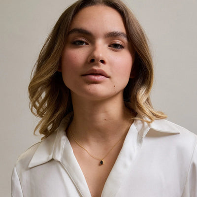 Kette Kristall, schwarz