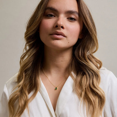 Kette Kristall, waldgrün