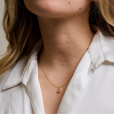 Kette Kristall, lavendel