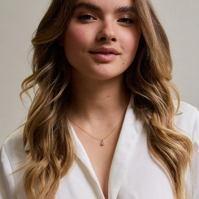 Kette Kristall, lavendel