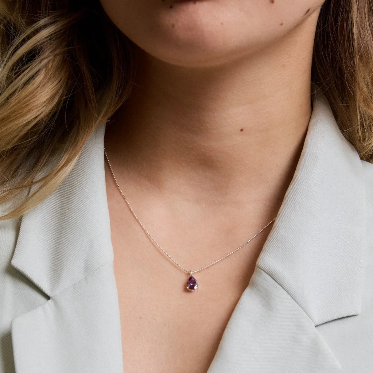 Kette Kristall, violett