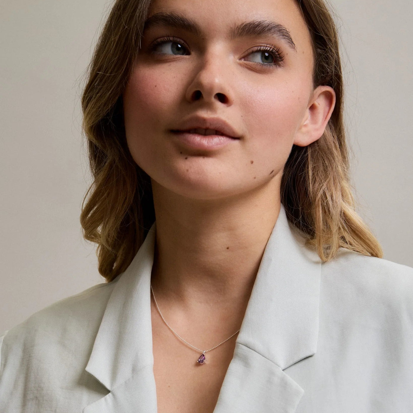 Kette Kristall, violett