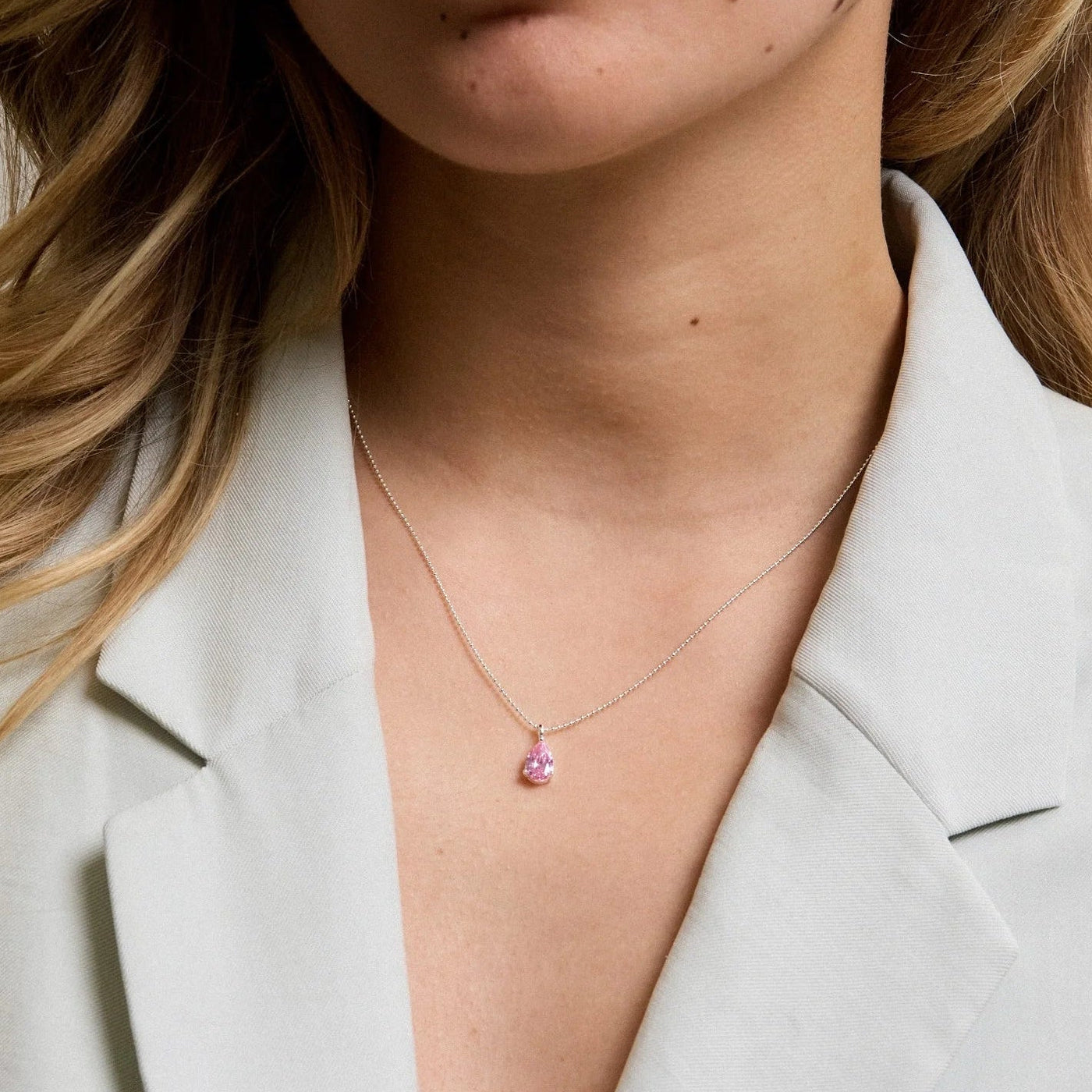 Kette Kristall, rosa