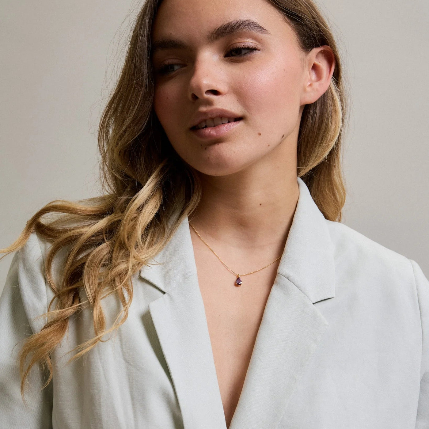 Kette Kristall, rosa