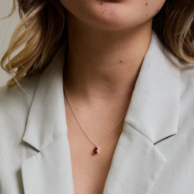 Kette Kristall, bordeauxrot