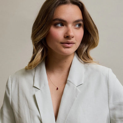 Kette Kristall, bordeauxrot