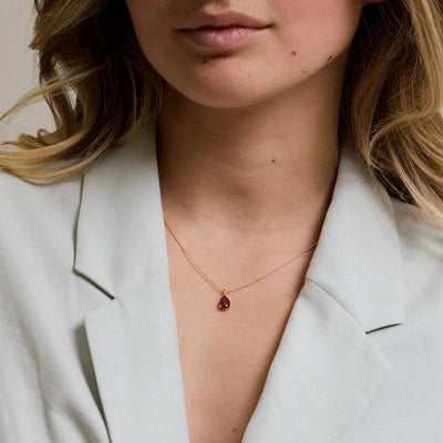 Kette Kristall, bordeauxrot