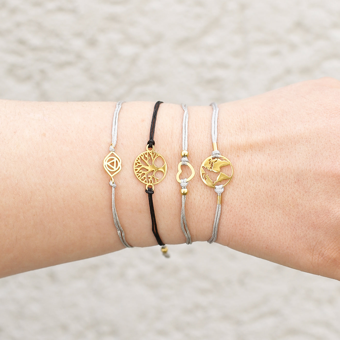 Seidenarmband mit Blume des Lebens