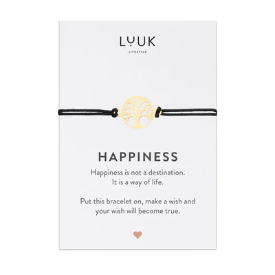Bracelet with tree of life pendant and Happiness greeting card