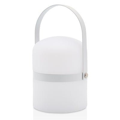 Mobile LED table lamp Sävar, white matt (18,5 cm)