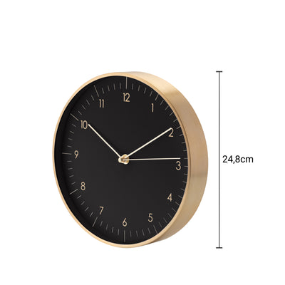 Wanduhr, Schwarz und Gold