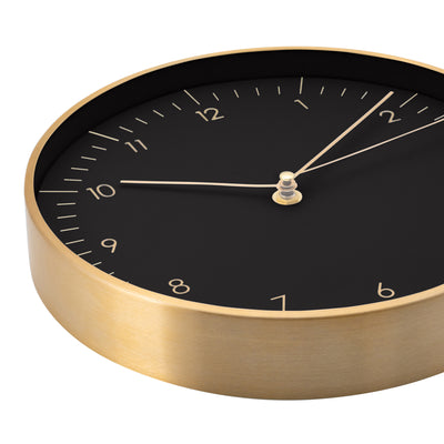 Wanduhr, Schwarz und Gold