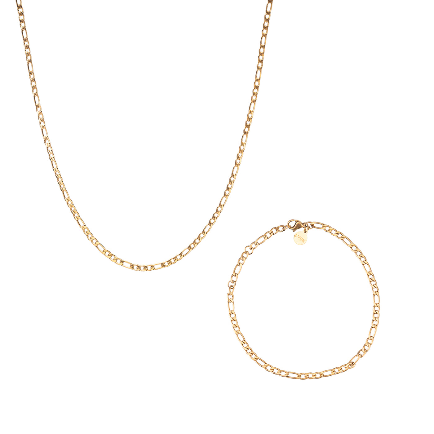 Vergoldetes Schmuck Set aus Edelstahl 