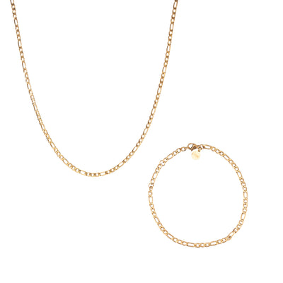 Vergoldetes Schmuck Set aus Edelstahl 