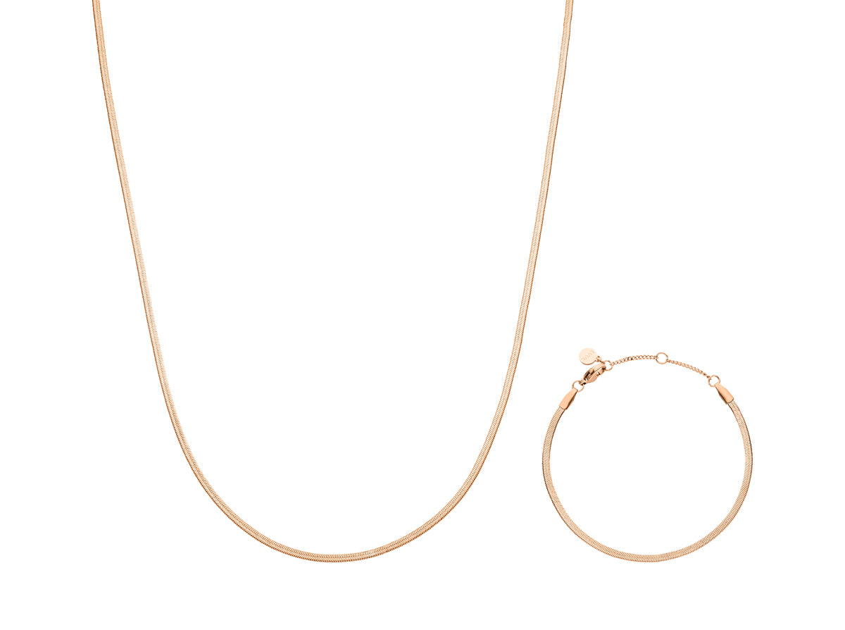 Schlangen Ketten-Armband Set