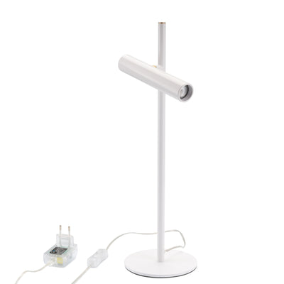 LED Schreibtischlampe in weißem Metall für das Büro im minimalistischen Design